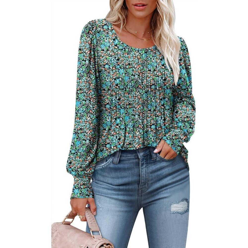 Long Sleeve Women's Shirt Fall Tops Blouse Crewneck Tunic for Leggings - Picture 4 of 5